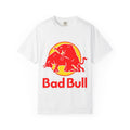 T-Shirt — Retro 'Bad Bull' Red Bull Logo Parody Graphic Tee