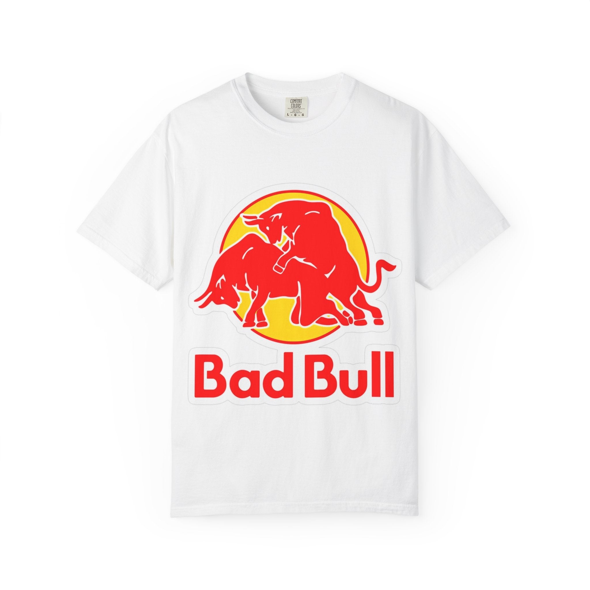 T-Shirt — Retro 'Bad Bull' Red Bull Logo Parody Graphic Tee