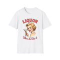 Liquor Where She Likes It Retro Pinup T-Shirt